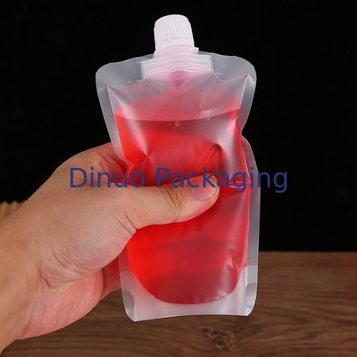 La impresión de encargo del fotograbado se levanta la bebida transparente Juice Spout Pouch de las bolsas líquidas