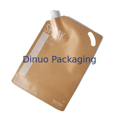 Soporte impreso de encargo de papel de Kraft del perfume encima de la bolsa del canalón de la comida del líquido del papel de aluminio de las bolsas