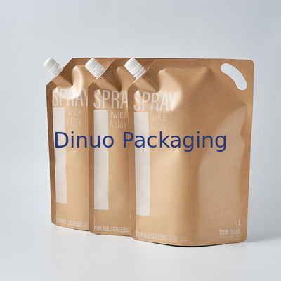 Soporte impreso de encargo de papel de Kraft del perfume encima de la bolsa del canalón de la comida del líquido del papel de aluminio de las bolsas
