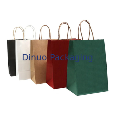 Bolsa de papel para llevar de papel del regalo de las compras del té de Kraft Tote Bag Baking Pastry Milk