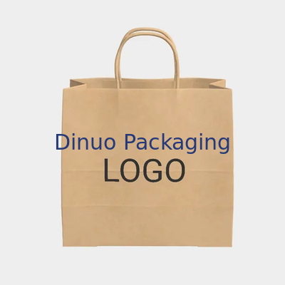 Bolsa de papel para llevar de papel del regalo de las compras del té de Kraft Tote Bag Baking Pastry Milk