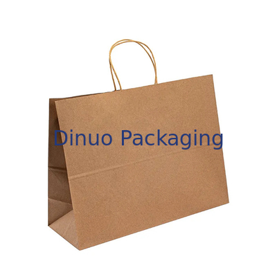 Bolsa de papel para llevar de papel del regalo de las compras del té de Kraft Tote Bag Baking Pastry Milk