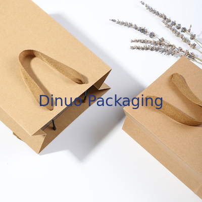 El bolso superior biodegradable reutilizable de la manija modificó el bolso de empaquetado de papel del regalo para requisitos particulares de Kraft