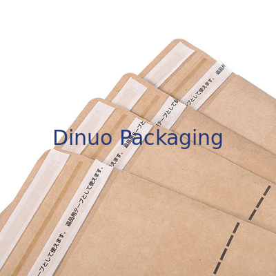 Bolso inferior plano de encargo de Logo Printing Biodegradable Kraft Paper para el envío del paquete