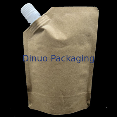 Soporte impreso de encargo de la hoja biodegradable encima de la bolsa líquida impermeable del canalón del papel de Kraft de las bolsas