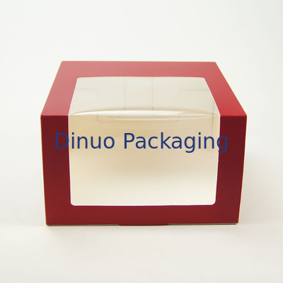 Cajas de papel de empaquetado de las magdalenas de la ventana clara de la caja del postre reutilizable de la galleta con los partes movibles