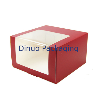 Cajas de papel de empaquetado de las magdalenas de la ventana clara de la caja del postre reutilizable de la galleta con los partes movibles