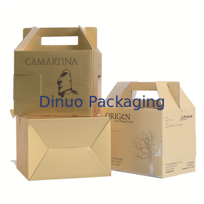 Caja de encargo de empaquetado acanalada llevada a mano del boutique de la caja de la caja de regalo