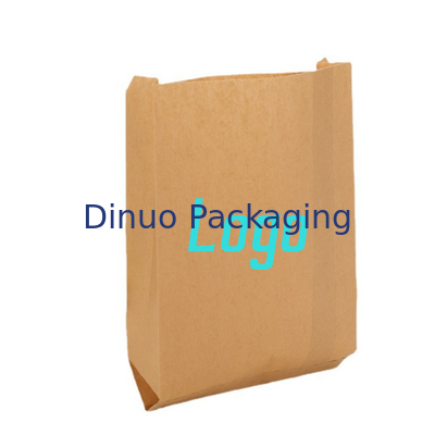 Bolsa de papel inferior de Kraft de Logo Printed Biodegradable Candy Gift del paquete de la extremidad de encargo del bolso