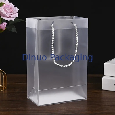 La bolsa de plástico transparente del PVC, la bolsa de asas modificada para requisitos particulares del PVC para el embalaje del vino tinto