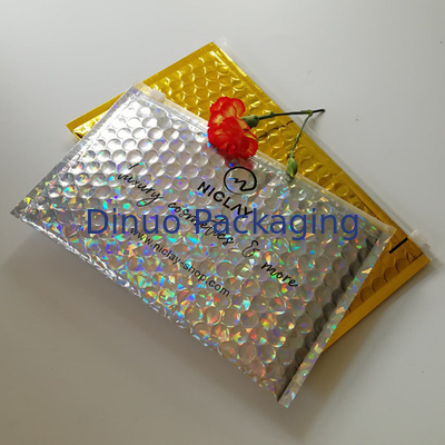 Acolchado PVC Bolsa de burbujas con cremallera Bolsa de bolsas cosméticas con cremallera