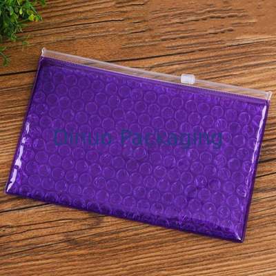 Bolsa de burbujas de cremallera de reciclaje transparente con logotipo y tamaño personalizados