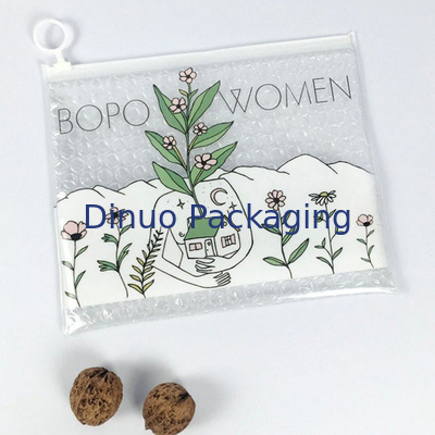 0.05 - 0.2 mm de espesor Bolsas de burbujas de cremallera con impresión en grabado