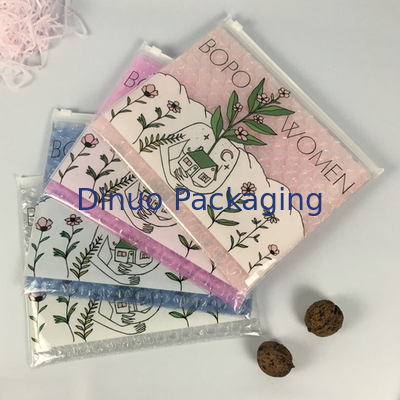 0.05 - 0.2 mm de espesor Bolsas de burbujas de cremallera con impresión en grabado