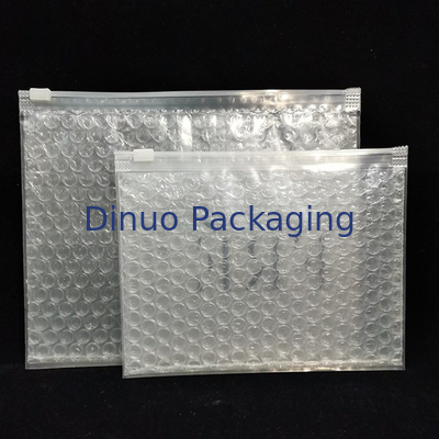 Resistencia a los golpes reutilizable PVC transparente con cierre de cremallera Bolsa de burbujas con cremallera maquillaje personalizado Embalaje cosmético