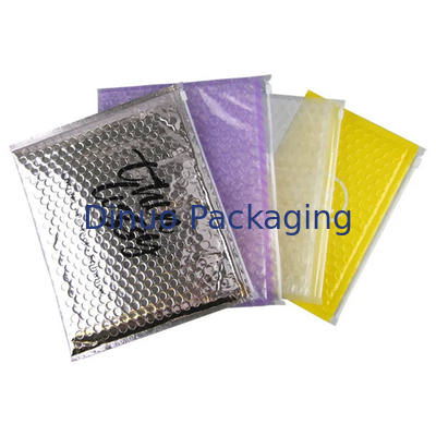 Bolboreta de plástico de PVC personalizada con cerradura de cremallera, maquillaje cosmético con cremallera, mailer de burbujas