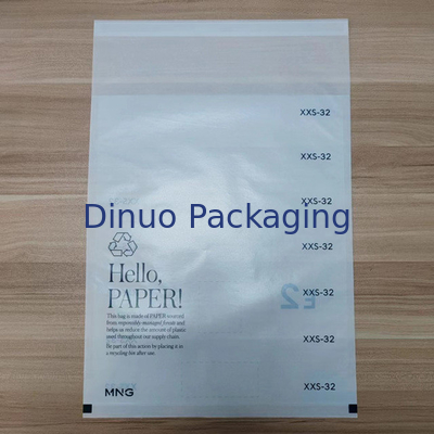 Bolsa de papel de vidrio a medida, impermeable y ecológica, compostable para ropa