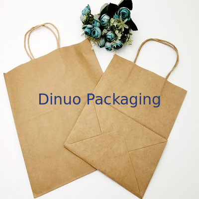 Bolsa de embalaje de papel Kraft Bolsa de regalo de artesanía de compras Bolsa biodegradable con mango retorcido