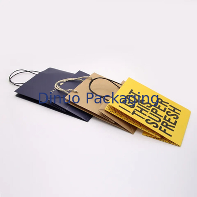 Bolsa de embalaje de papel Kraft Bolsa de regalo de artesanía de compras Bolsa biodegradable con mango retorcido