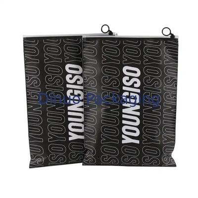 Logotipo impreso a medida CPE Plastic Slider Bolsas de cremallera para ropa interior Embalaje de camisetas