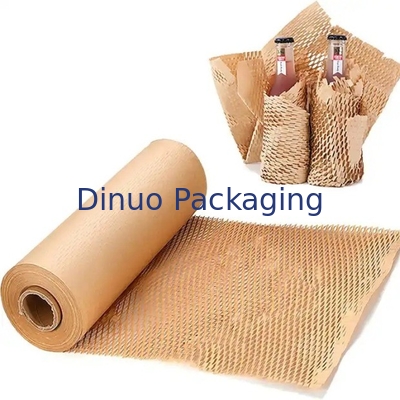 Embalaje biodegradable y respetuoso con el medio ambiente Papel de panal de miel Rollo de papel kraft marrón