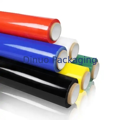 Película de estiramiento de color personalizada de 100 cm de ancho para paquetes grandes y pesados