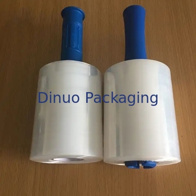 Película de estiramiento y contracción de LLDPE blanca personalizable diseñada con mango de plástico