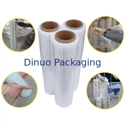 Película de estiramiento previa de material LLDPE con ancho de 100 cm y longitud de 300 m