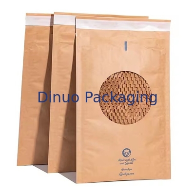 Compostable Papel Kraft de panal de miel acolchado Envase expreso Biodegradable Correo a prueba de choques Envío bolsas de correo
