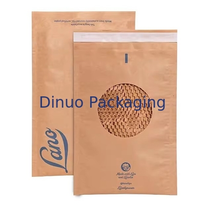 Compostable Papel Kraft de panal de miel acolchado Envase expreso Biodegradable Correo a prueba de choques Envío bolsas de correo