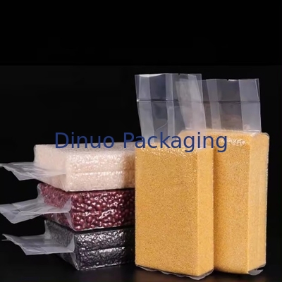 Bolsa de vacío transparente personalizada con impresión de grano reciclable para uso industrial alimentario