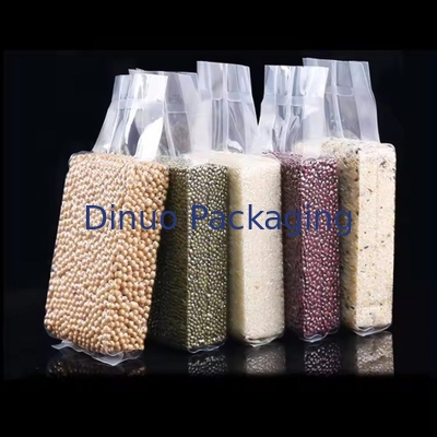 Bolsa de vacío transparente personalizada con impresión de grano reciclable para uso industrial alimentario