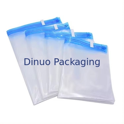 Bolsa de almacenamiento de vacío de viaje personalizada Bolsa de vacío de plástico de embalaje de mano con cremallera para equipaje