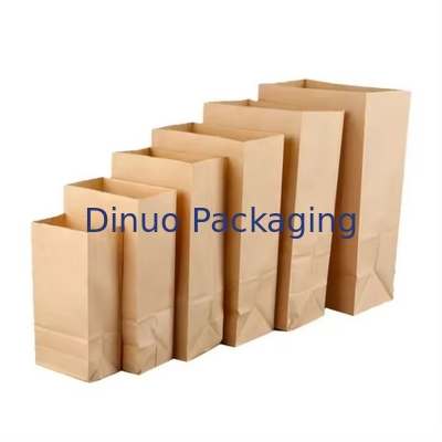 Envases de bolsas de papel personalizadas Bolsas de papel Kraft de calidad alimentaria reciclables
