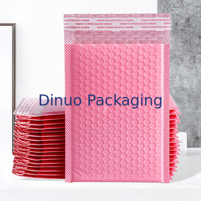 Bolsas de correo con burbujas de diseño rosa 100% reciclables con función impermeable para productos envasados