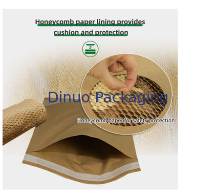 Cellular Shaped Kraft Corrugated Envelopes Padded Honeycomb Paper For Shipping