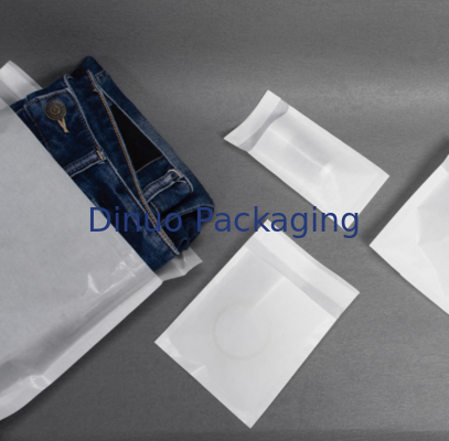 Bolsa de papel glassine con logotipo personalizado, translúcida, ecológica, sobre de papel semitransparente