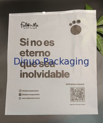 Bolsa con cremallera de CPE esmerilado de doble cara, sellado seguro a prueba de agua y polvo, con logotipo personalizado, reutilizable y duradera