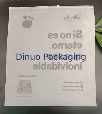 Bolsa con cremallera de CPE esmerilado de doble cara, sellado seguro a prueba de agua y polvo, con logotipo personalizado, reutilizable y duradera