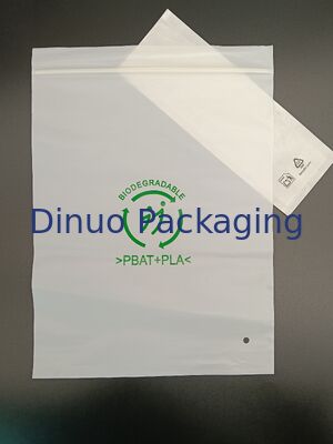 Eco-Friendly PBAT+PLA Biodegradable Resealable Zipper Bag Compostable Strong Seal Storage For Small Item