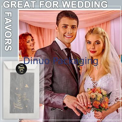 Bolsas de papel de vidrio de grado alimenticio resistentes a la grasa bolsas translúcidas desechables para bocadillos de panadería pequeña