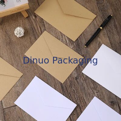 Envase de papel Kraft para escribir cartas de invitación Embalaje de tarjetas regalo