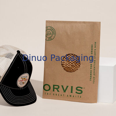 Envase de papel kraft compostable personalizado, reciclable, 100% biodegradable, con panal de miel, embalaje de envío, bolsas de correo
