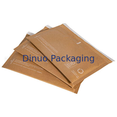 Biodegradable Eco Doble Capas Ampliado Envase Marrón de pana de miel Bolsas de envío de papel Kraft Bolboreta de correo compostable