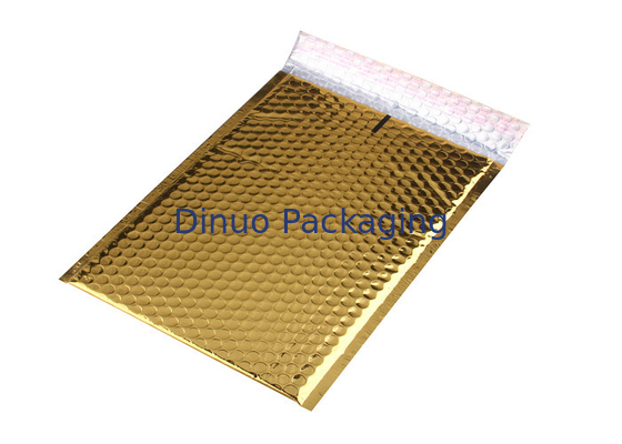 Anuncios publicitarios metálicos de la burbuja del oro/sobres acolchados decorativos modificados para requisitos particulares impresos