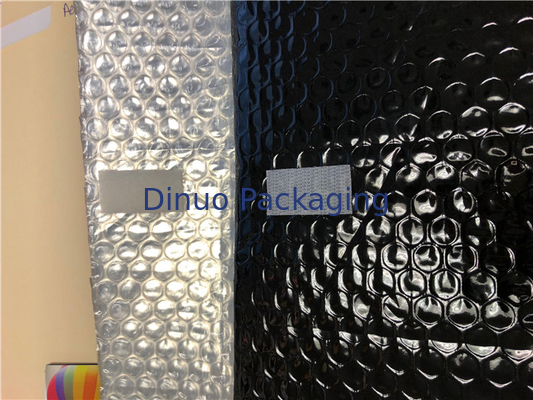 La prenda impermeable imprimió los sobres metálicos negros del envío, anuncios publicitarios de encargo de la burbuja de 180x165 #CD-DCD