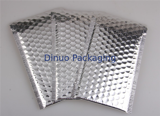 Autoadhesivo color plata de los anuncios publicitarios metálicos de la burbuja del papel de aluminio para el empaquetado postal