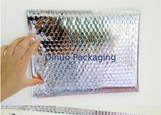 Los bolsos de burbuja de plata del segundito del #B del bolso 15x210m m del anuncio publicitario de la burbuja para el transporte engrasan resistente