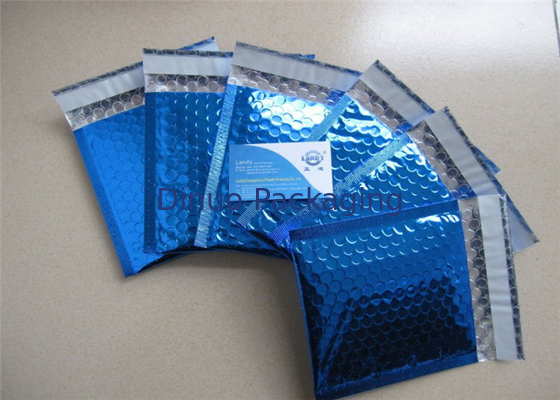 Sobres de envío de la burbuja decorativa metálica azul para la compañía de mensajero usando
