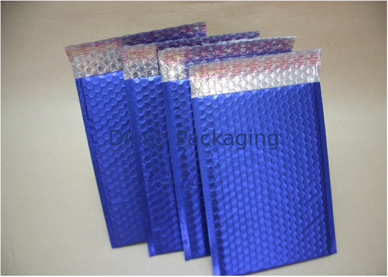 Sobres de envío de la burbuja decorativa metálica azul para la compañía de mensajero usando